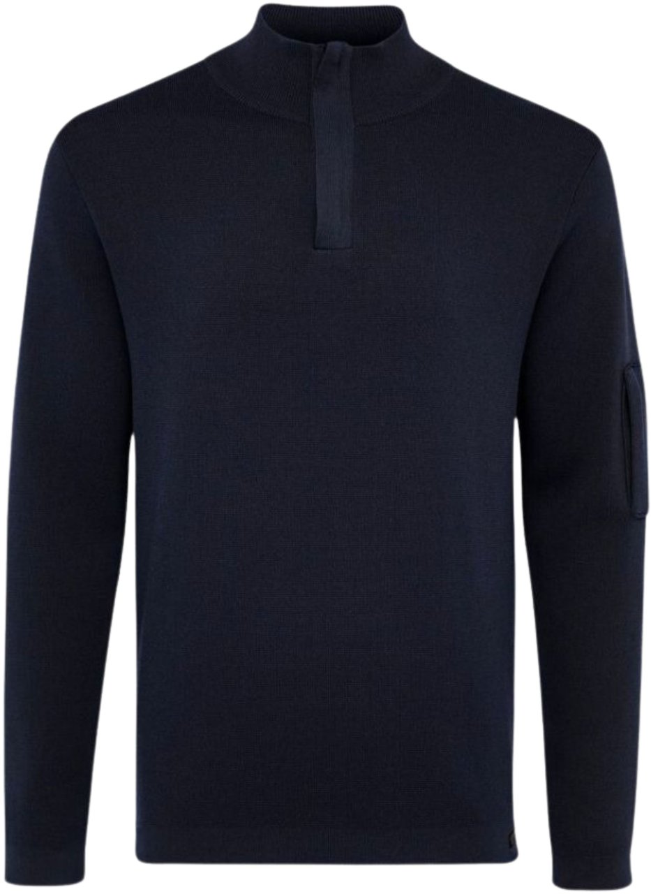 Genti Genti Turtle Zip Ls Truien Donkerblauw K1137-3258 Blauw
