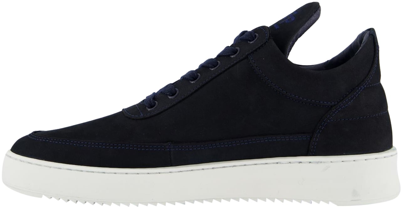 Filling Pieces Low Top Ripple Nubuck Navy Blauw
