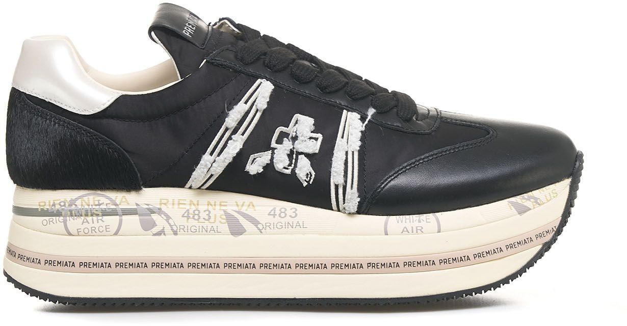 Premiata Platform sneakers 'Beth' Zwart
