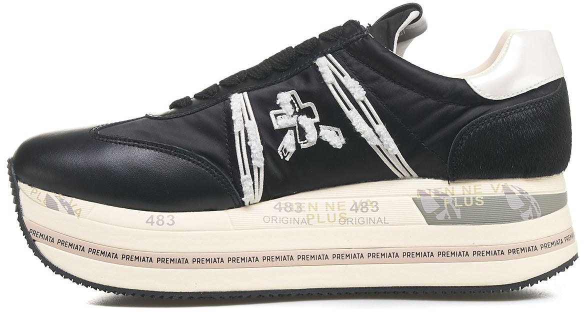 Premiata Platform sneakers 'Beth' Zwart