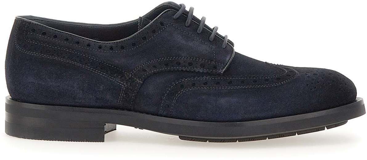 Santoni Flat Shoes Blue Blauw
