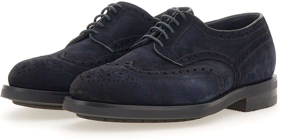 Santoni Flat Shoes Blue Blauw