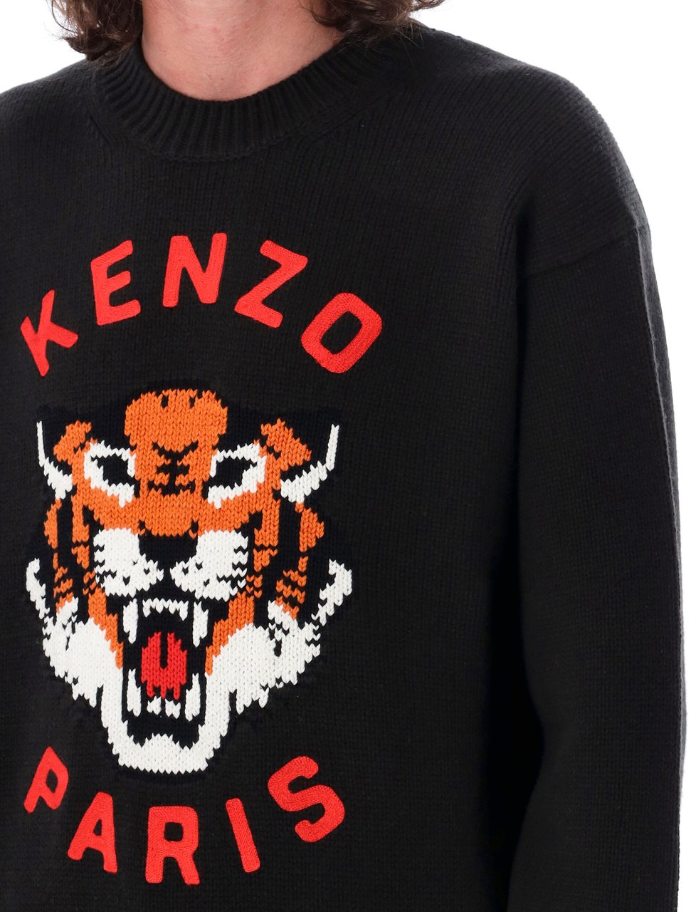 Kenzo Kenzo Knit Lucky Tiger Sweater Zwart