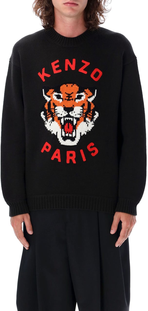 Kenzo Kenzo Knit Lucky Tiger Sweater Zwart