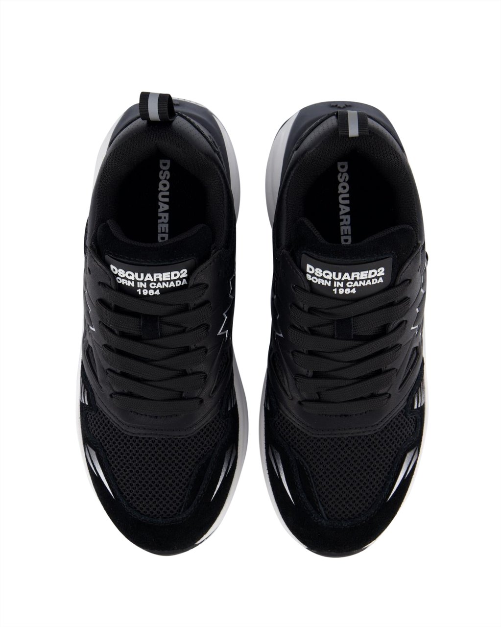 Dsquared2 Heren Lace-Up Low Top Sneakers Zwart