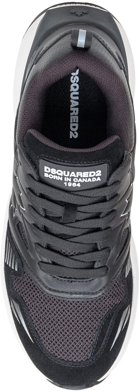 Dsquared2 Heren Lace-Up Low Top Sneakers Zwart