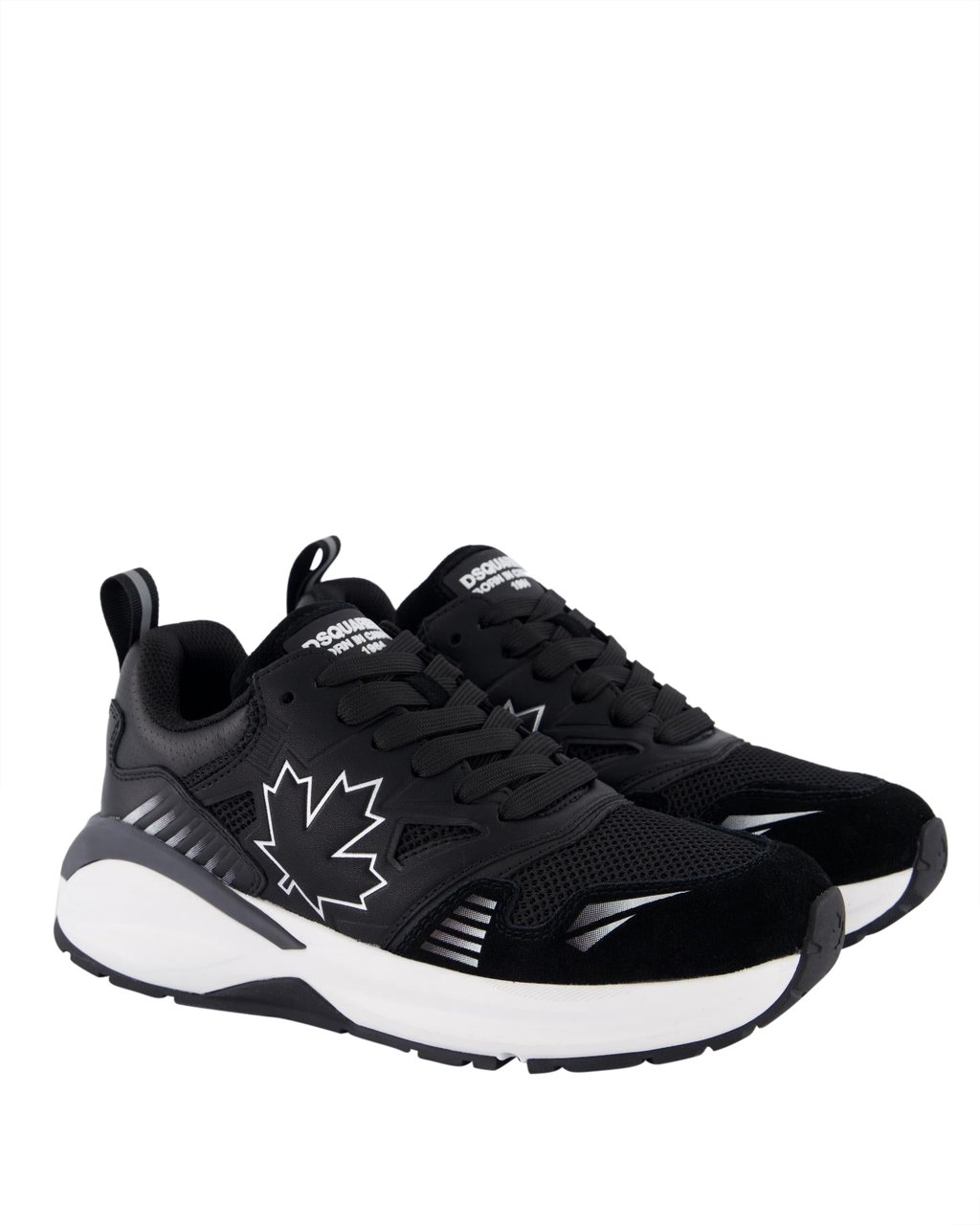 Dsquared2 Heren Lace-Up Low Top Sneakers Zwart