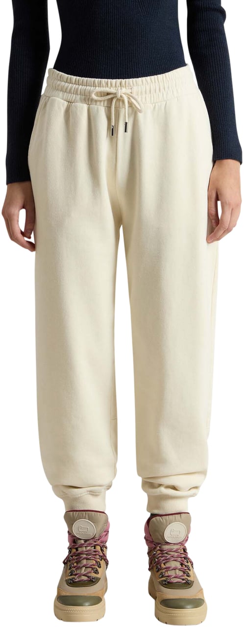 Woolrich Light Fleece Pant Milky Cream Divers