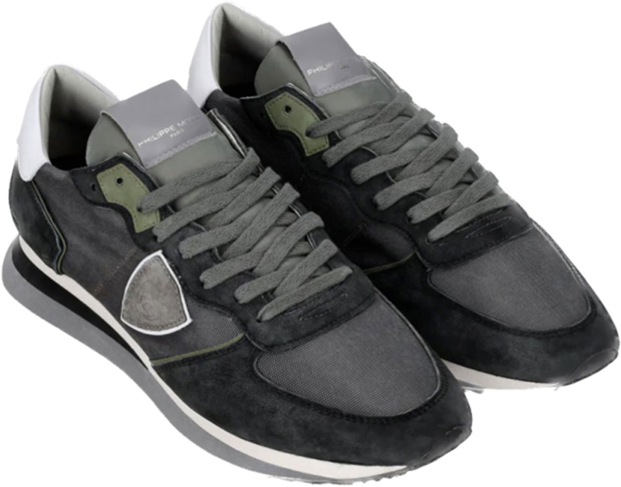 Philippe Model trpx mondial nubuk noir Grijs