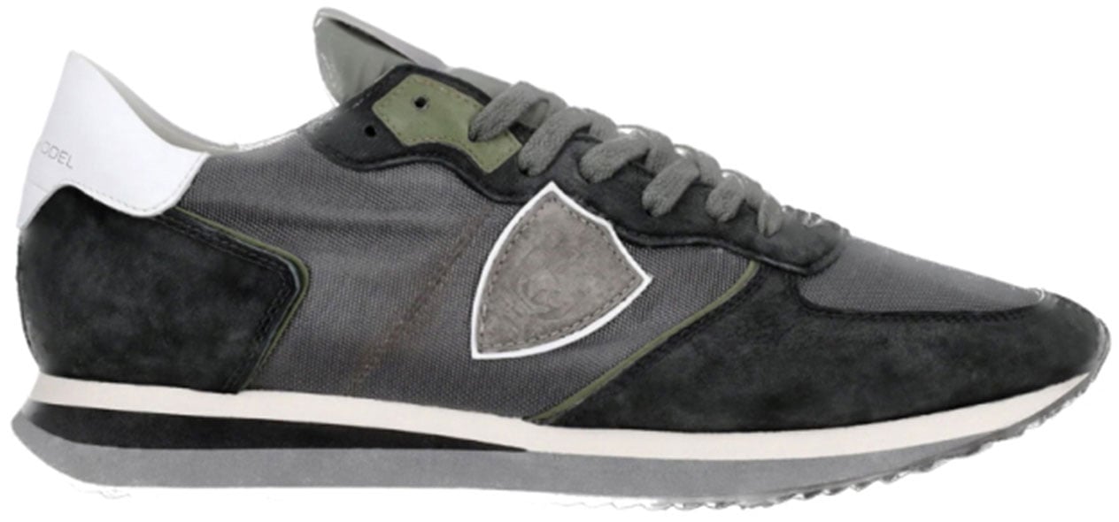 Philippe Model trpx mondial nubuk noir Grijs