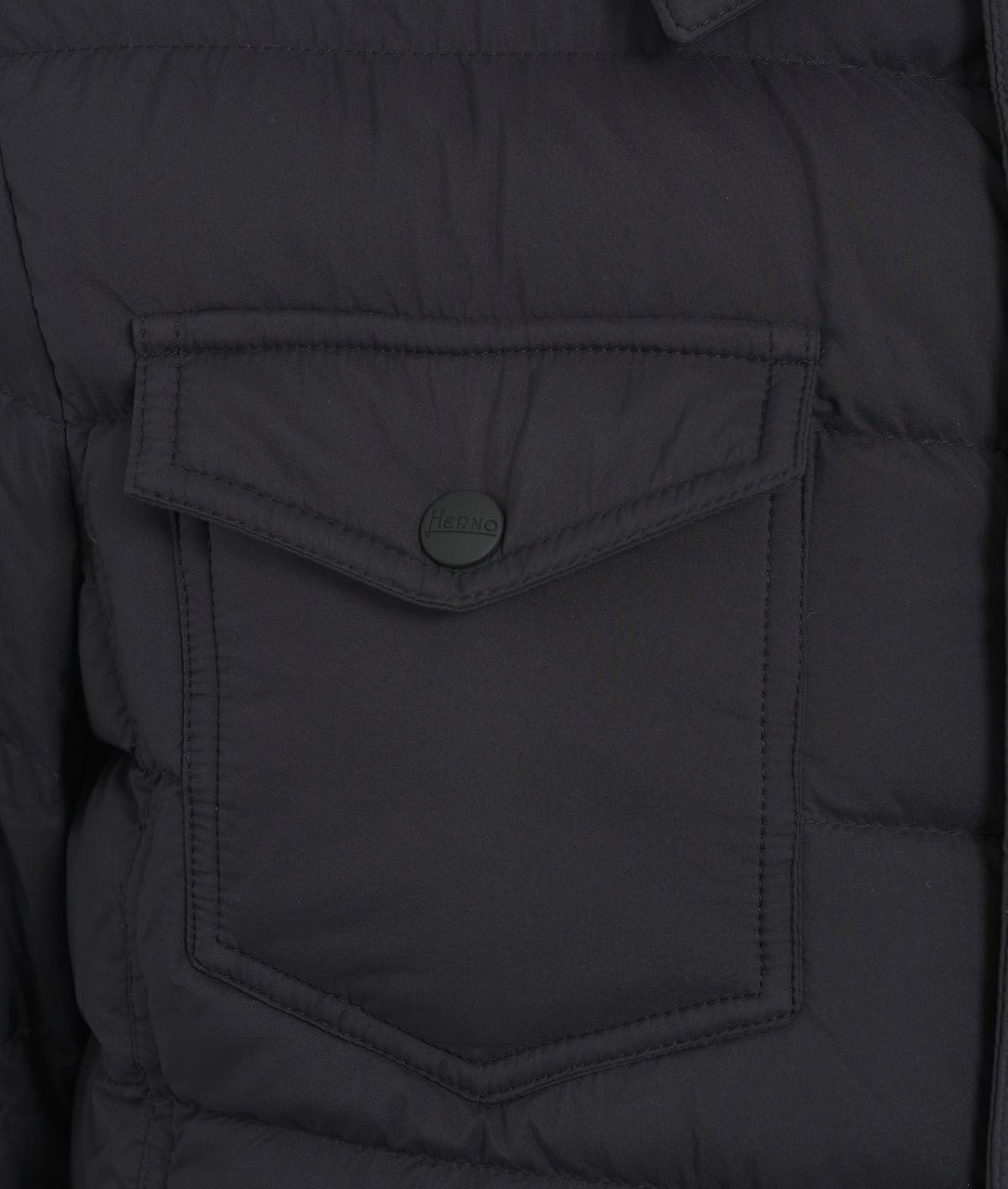 Herno Quilted down jacket 'La Denim' Zwart