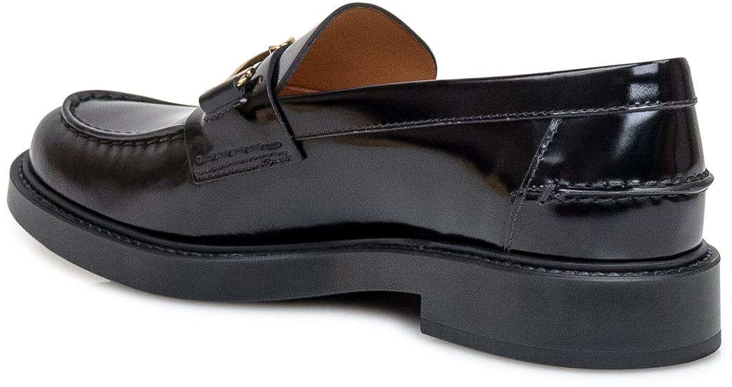 Tod's Tod's Black leather loafers Zwart