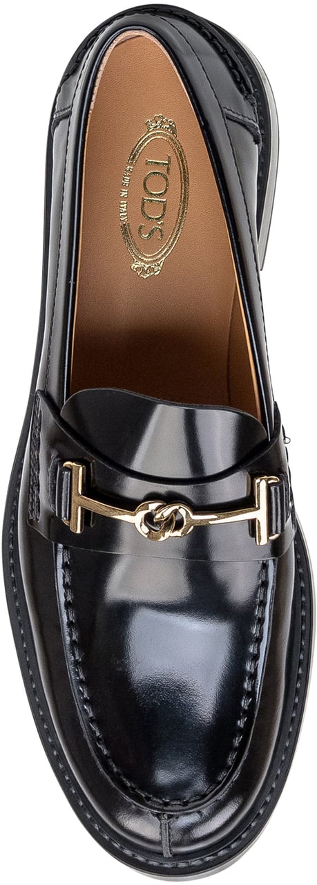 Tod's Tod's Black leather loafers Zwart