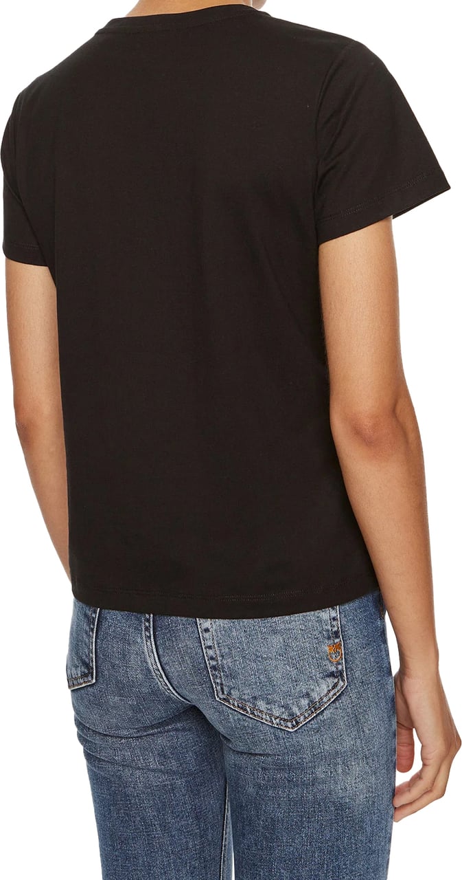 Pinko t-shirt strass Zwart