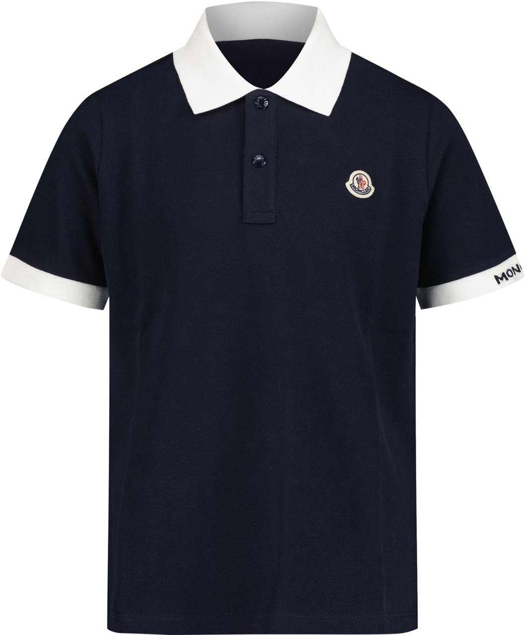 Moncler Moncler Jongens Polo Navy Blauw