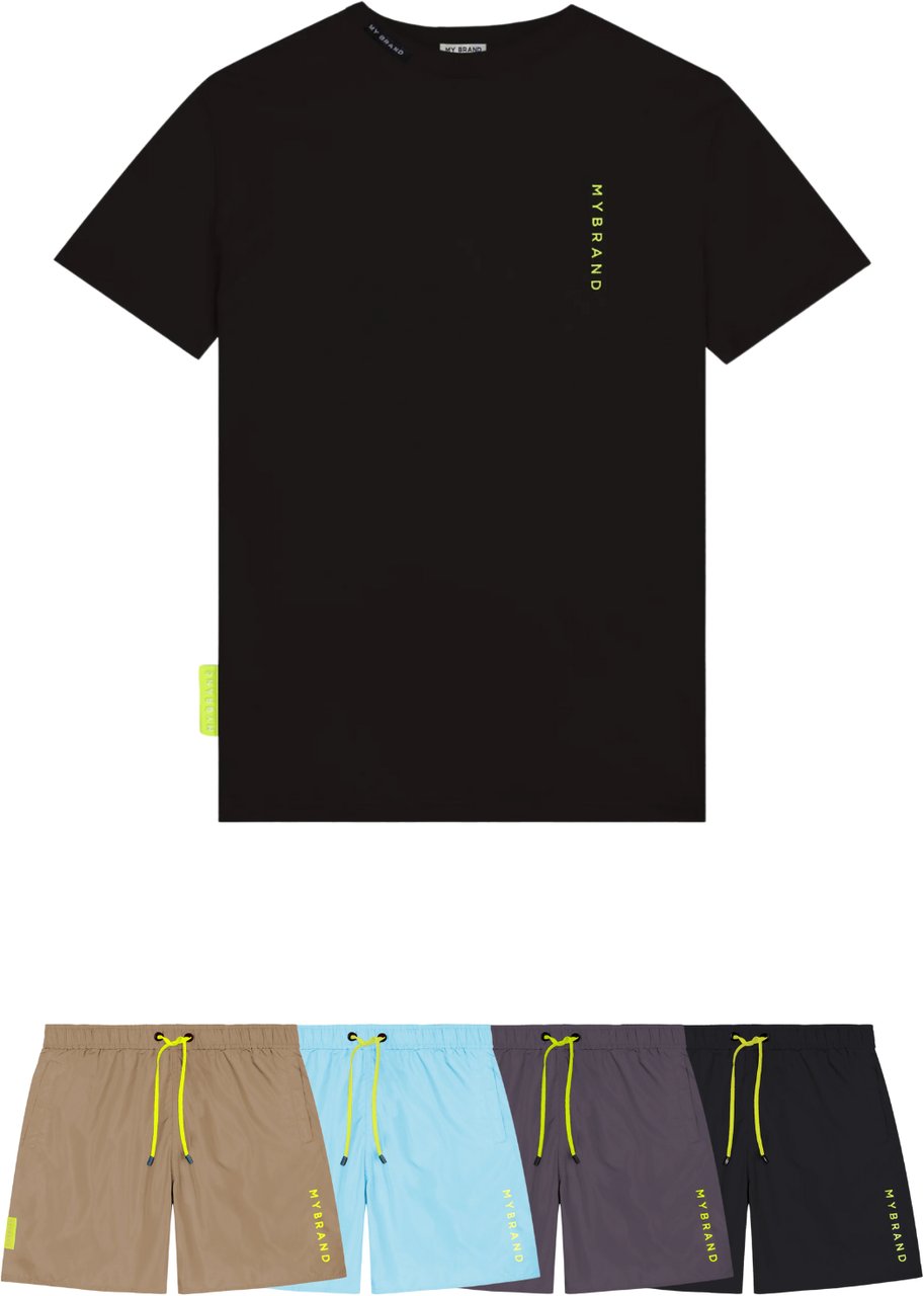 My Brand BASIC SWIM CAPSULE T-SHIR | BLACK Zwart