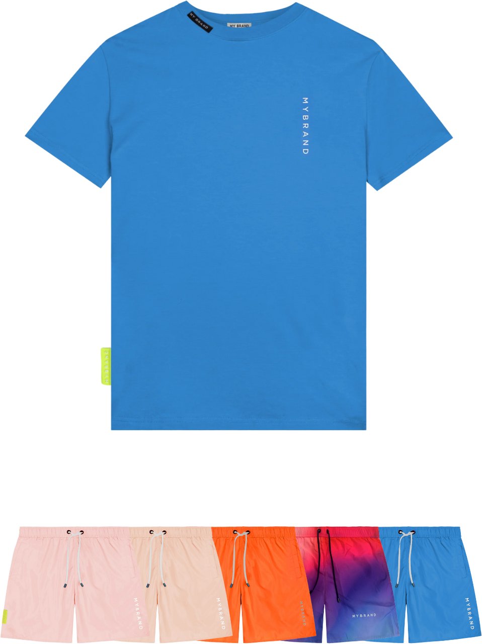 My Brand BASIC SWIM CAPSULE T-SHIR | BLUE Blauw