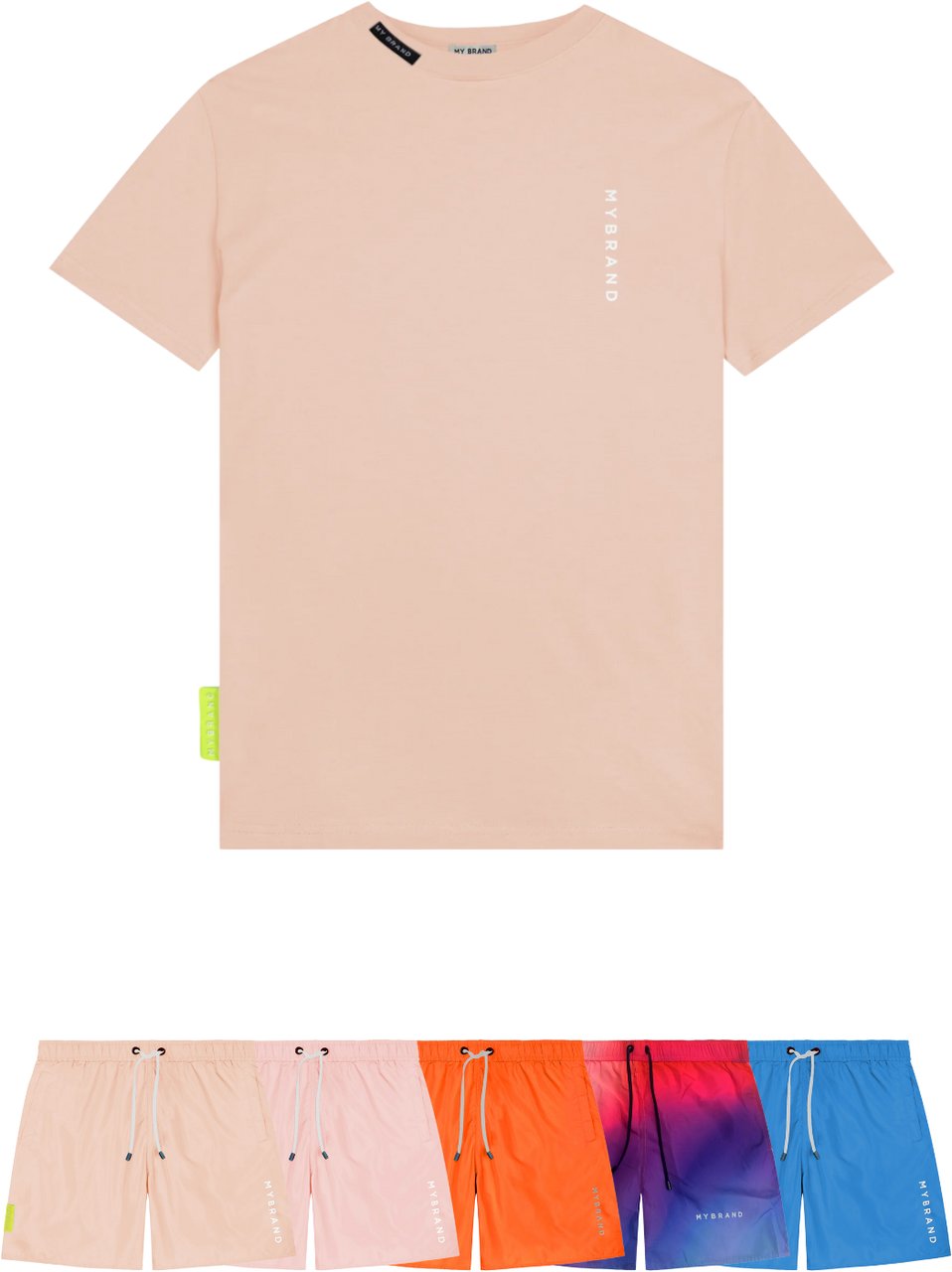 My Brand BASIC SWIM CAPSULE T-SHIR | LIGHT PINK Roze