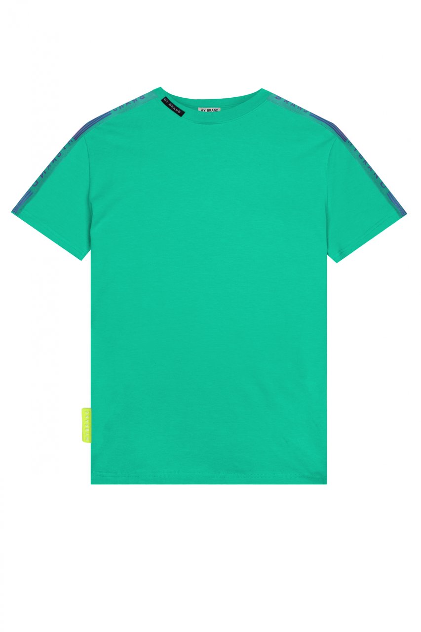 My Brand MB TAPING GRADIENT T-SHIR | TURQUOISE Blauw
