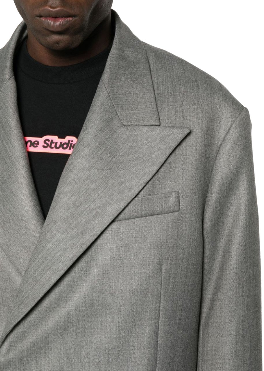 Acne Studios Suit Jacket Vintage Grey Melange Grijs