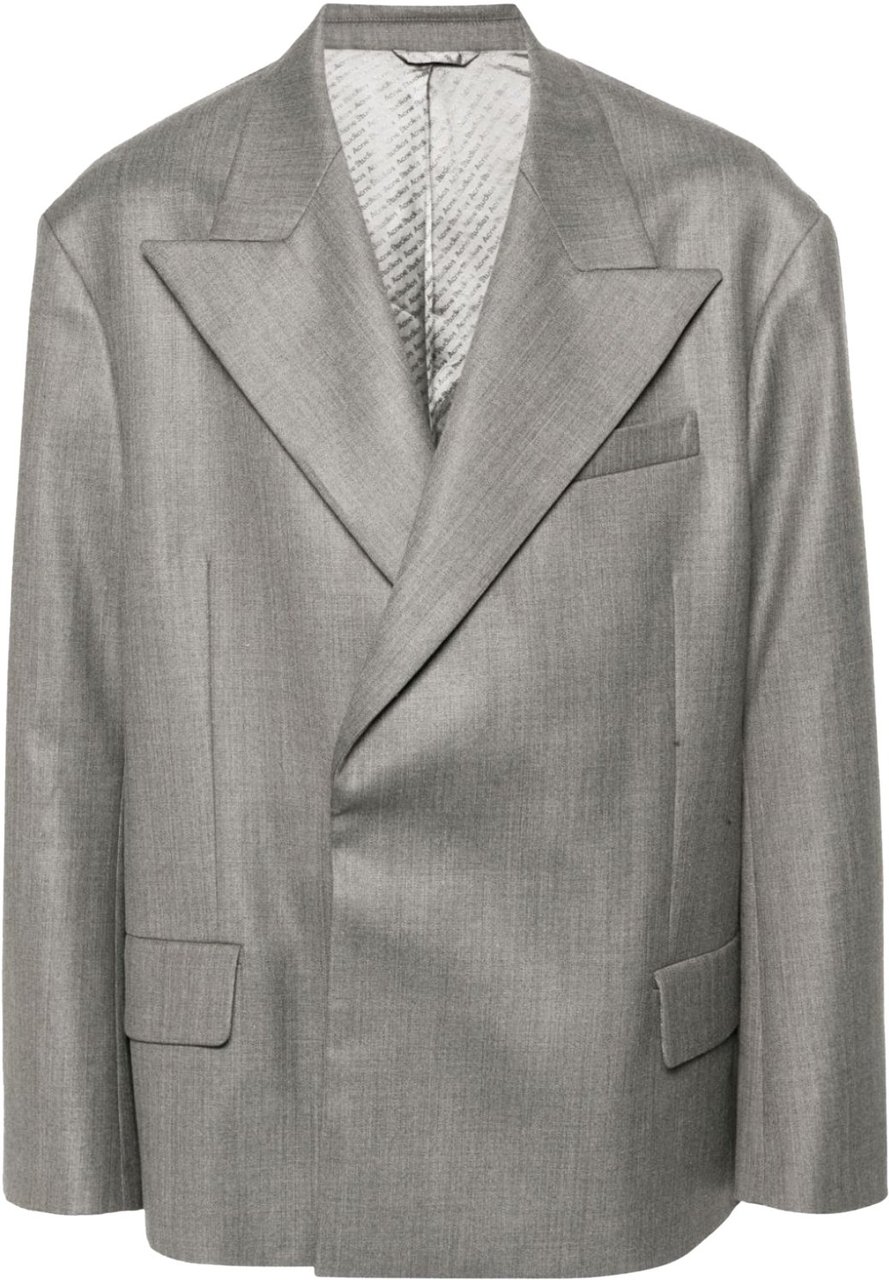 Acne Studios Suit Jacket Vintage Grey Melange Grijs