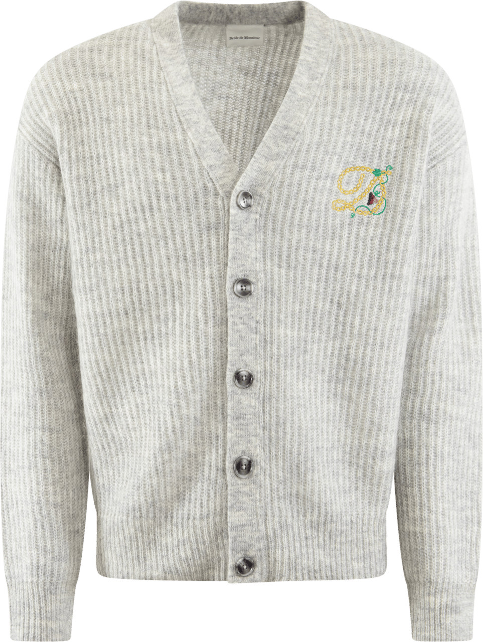 Drôle de Monsieur Heren Le Cardigan D Raisin Grijs
