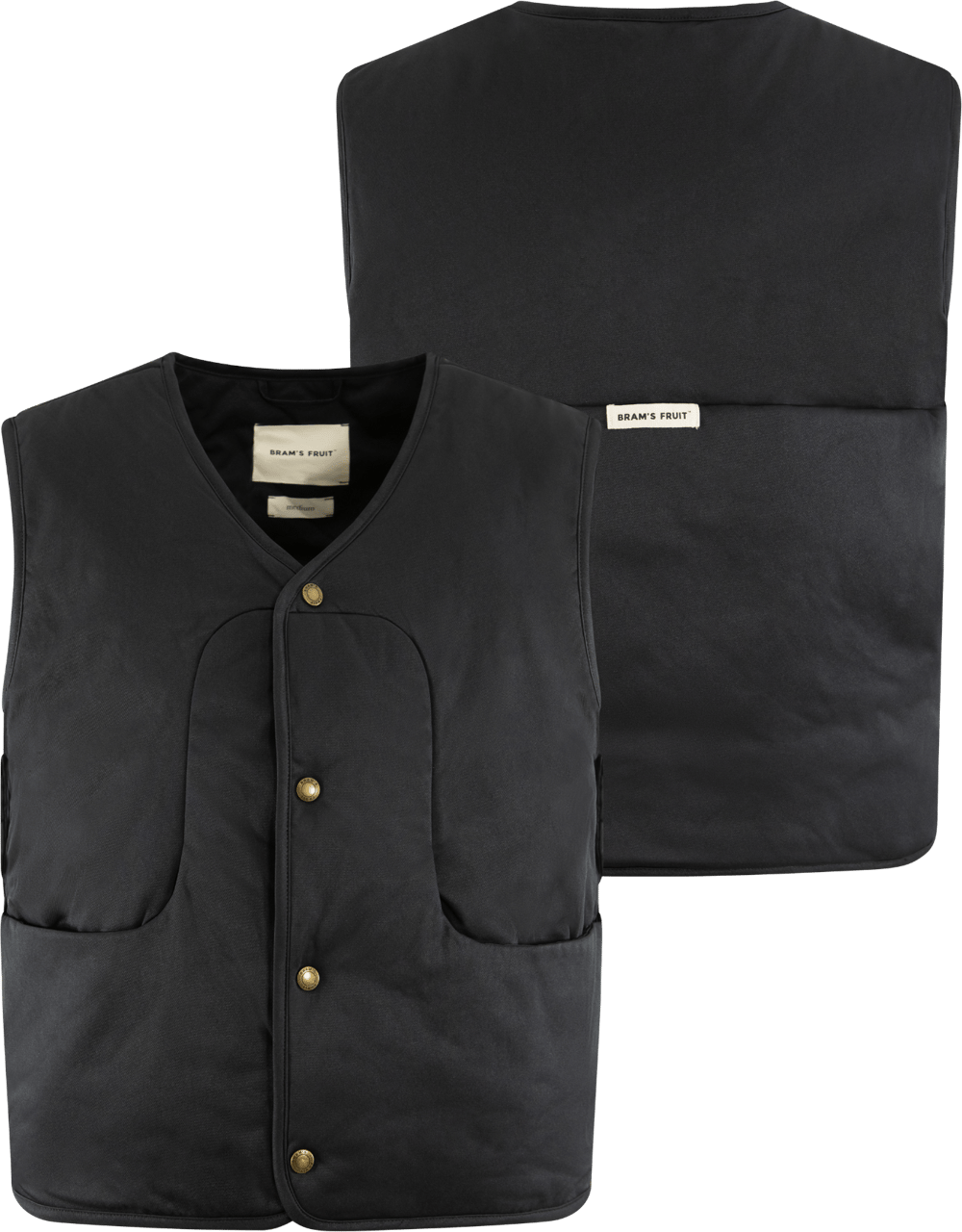Bram's Fruit Heren Tuscan Vest Zwart