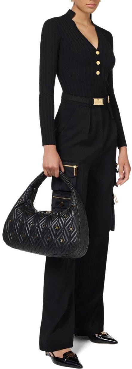 Elisabetta Franchi Trousers Black Zwart