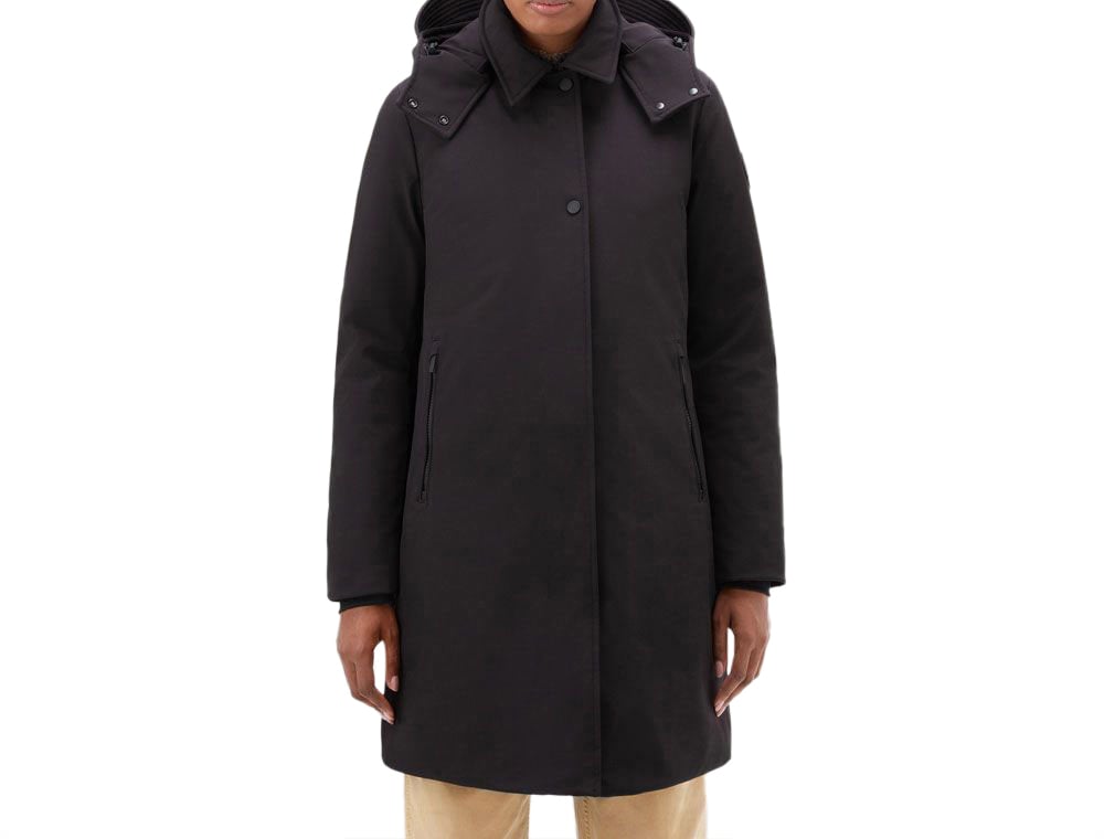Woolrich Firth Down Hooded Trench Zwart