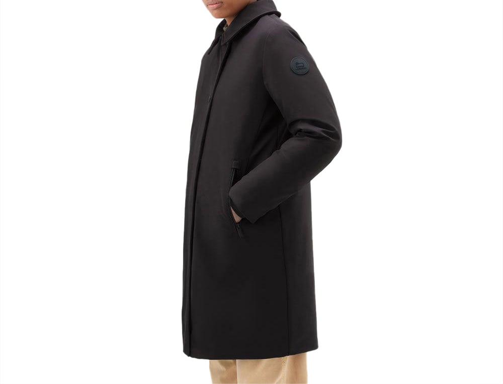 Woolrich Firth Down Hooded Trench Zwart