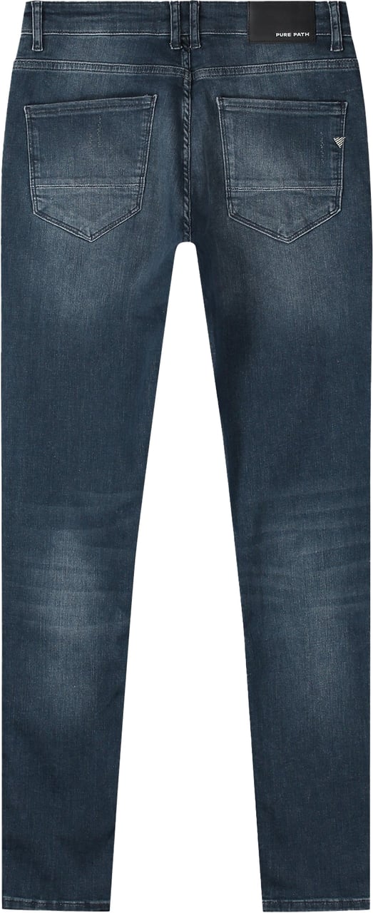 Pure Path Slim fit jeans blauw stretch Blauw