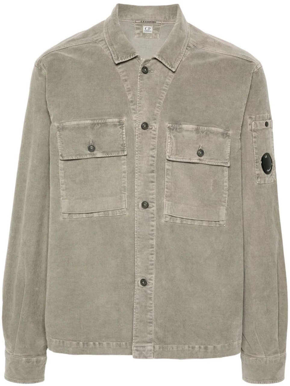 CP Company shirtjacket velours khakI Groen