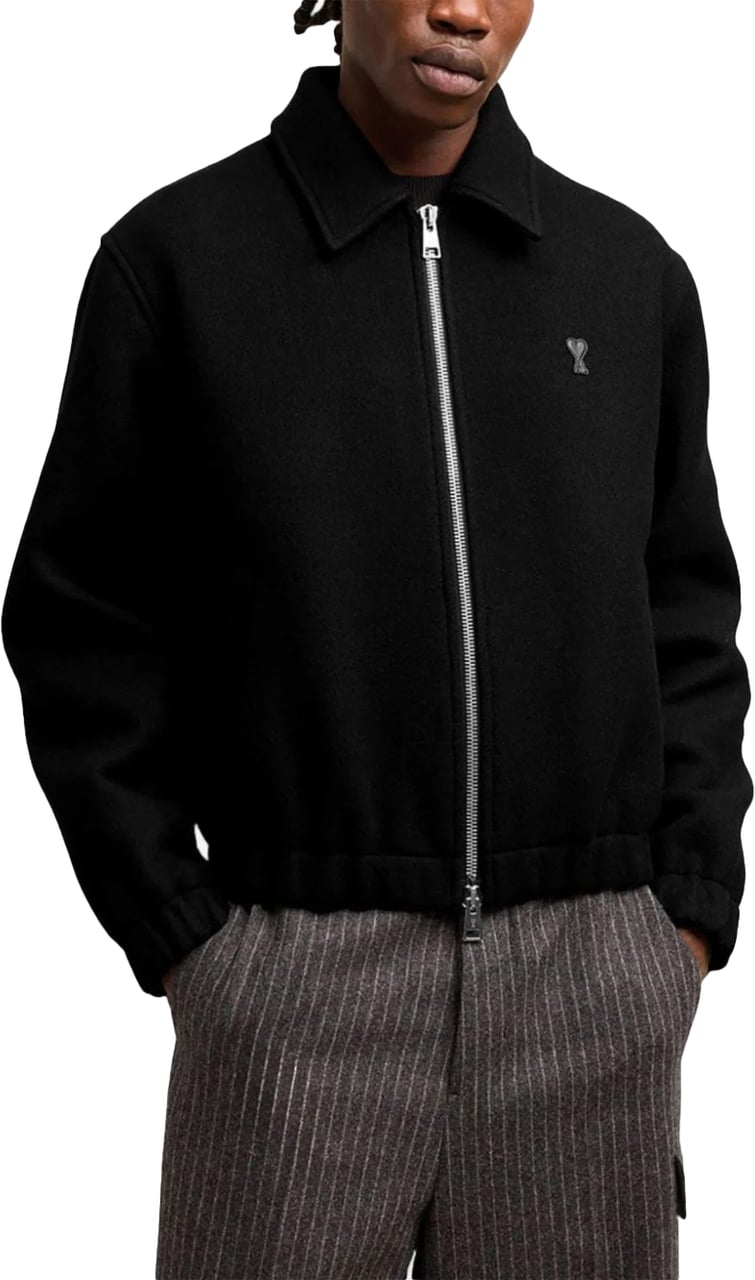 AMI Paris jacket wool black Zwart