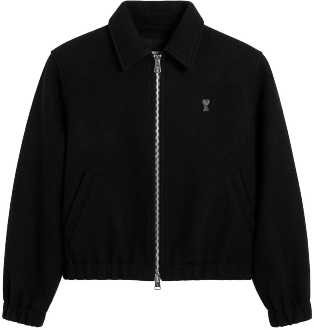AMI Paris jacket wool black Zwart