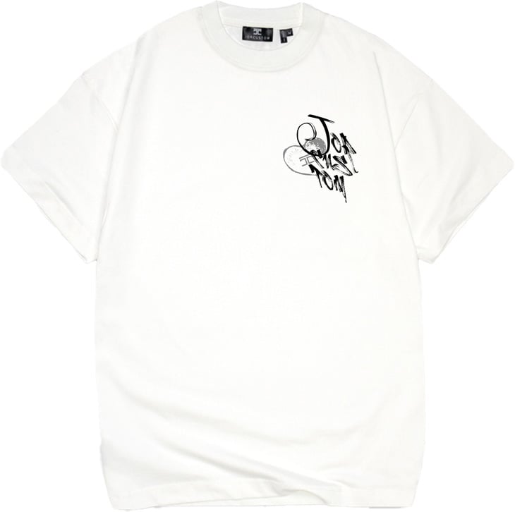 JORCUSTOM LoveAngel Loose Fit T-Shirt Wit
