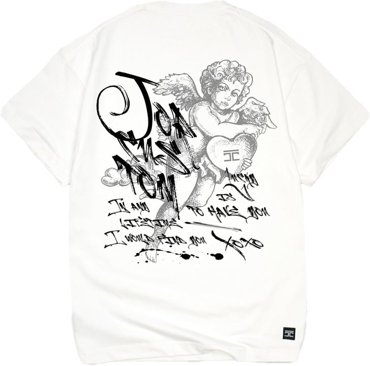 JORCUSTOM LoveAngel Loose Fit T-Shirt Wit