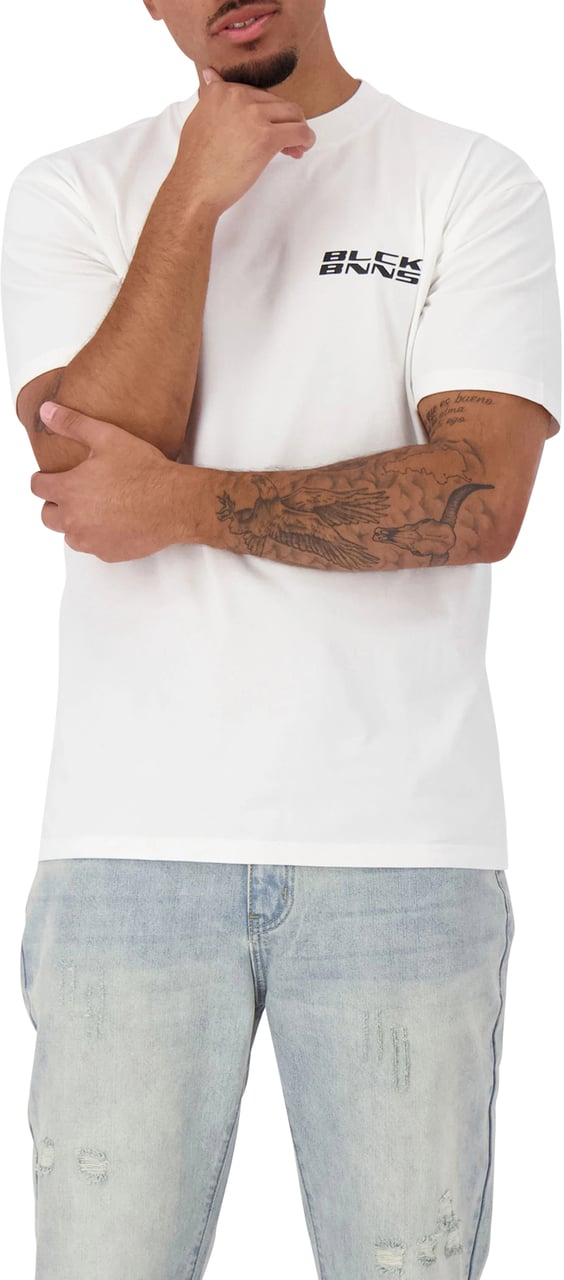 Black Bananas Initial T-shirt Heren Wit Wit