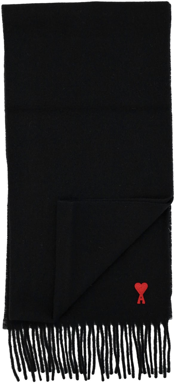 AMI Paris Adc Scarf Nero Zwart