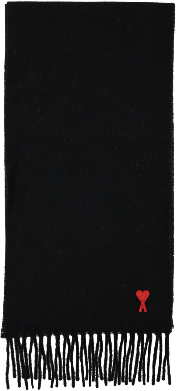 AMI Paris Adc Scarf Nero Zwart