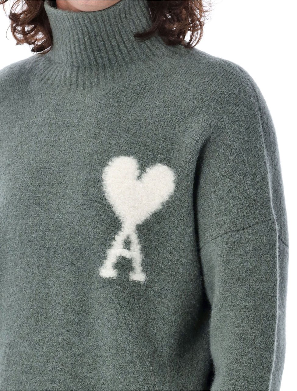 AMI Paris OFF WHITE ADC SWEATER Groen