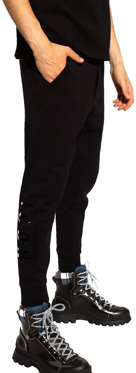 Dsquared2 Dsquared2 Cotton Logo Sweatpants Zwart