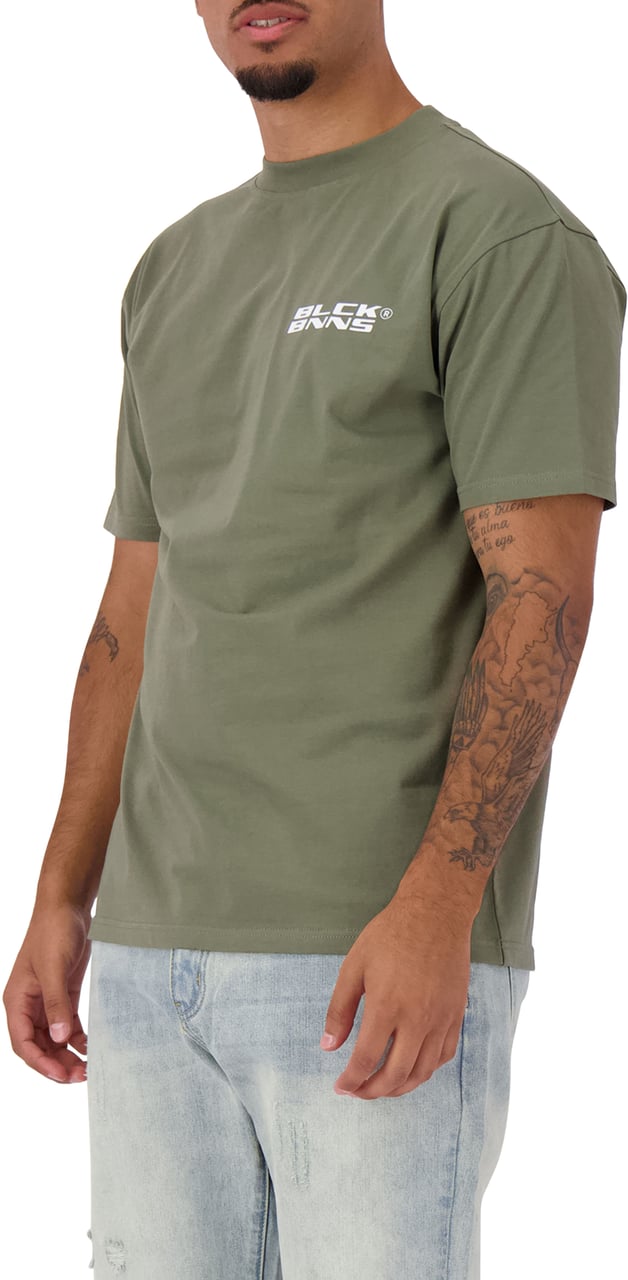 Black Bananas Initial T-shirt Heren Groen Groen