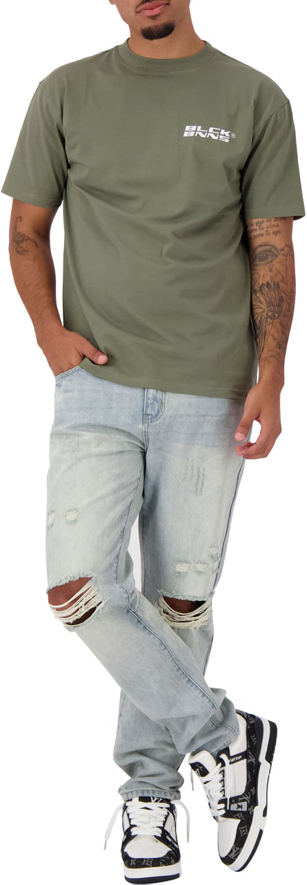 Black Bananas Initial T-shirt Heren Groen Groen