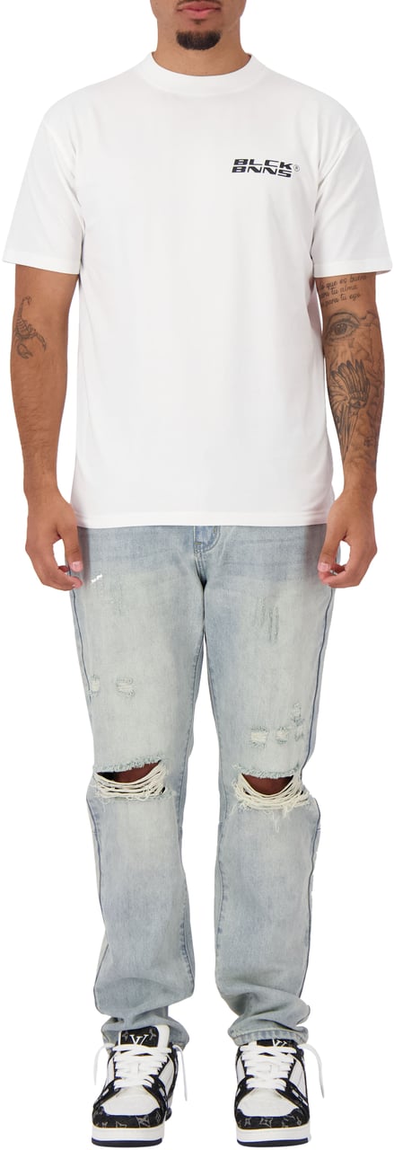 Black Bananas Initial T-shirt Heren Wit Wit