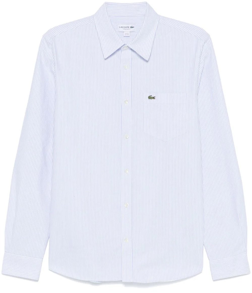 Lacoste Hemd streep wit blauw Blauw