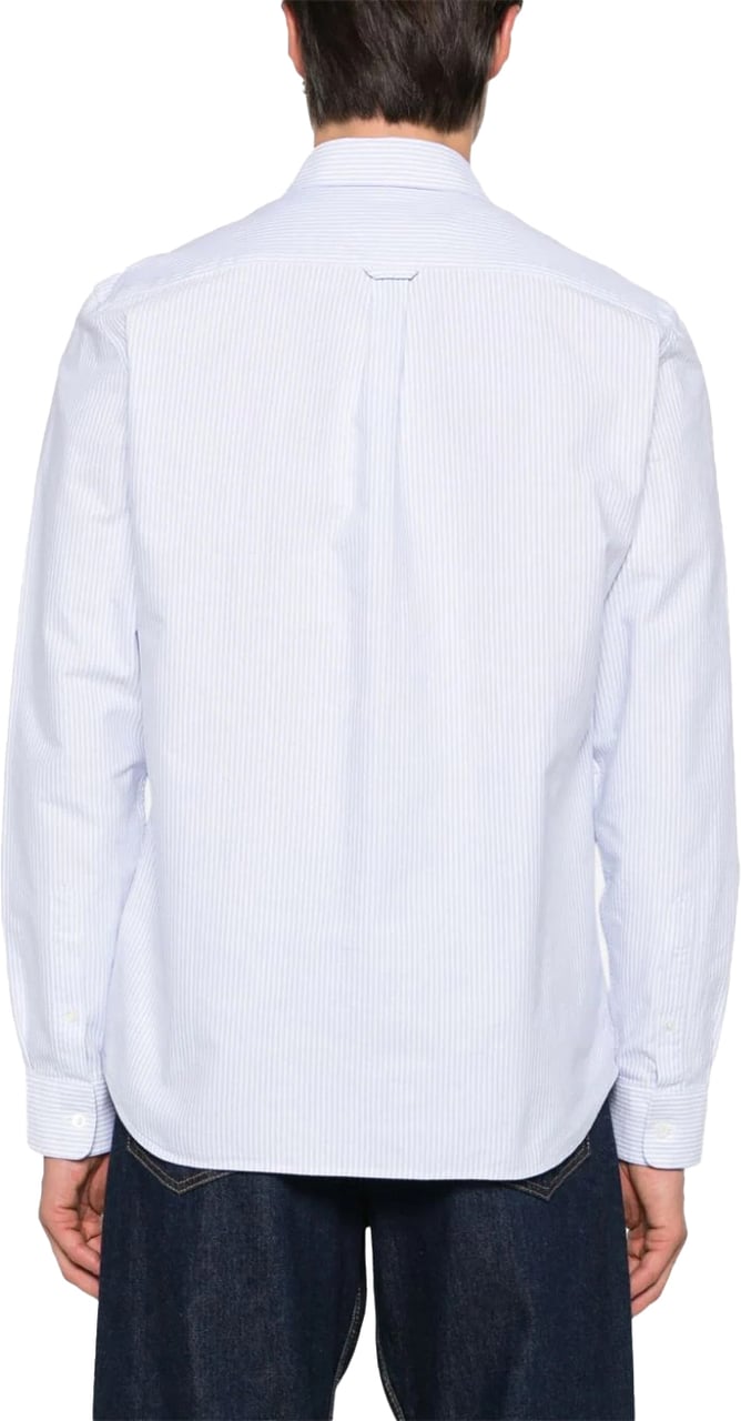 Lacoste Hemd streep wit blauw Blauw