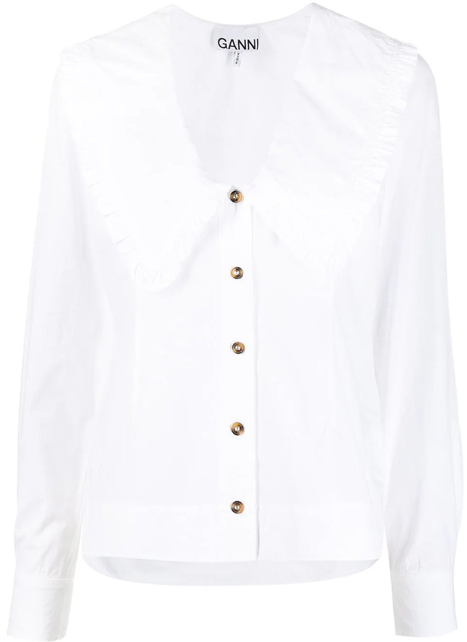Ganni Blouse wit Wit
