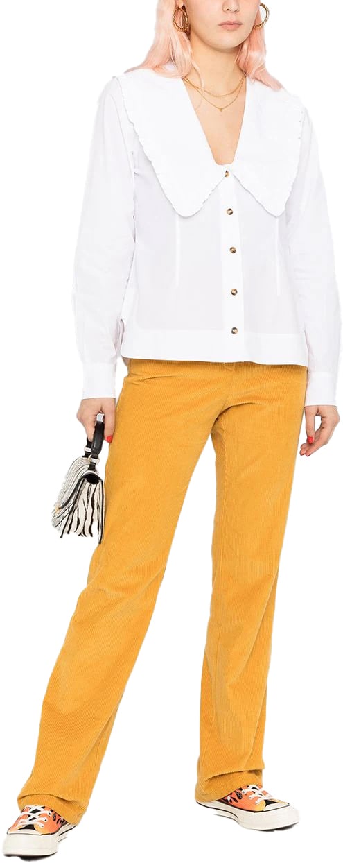 Ganni Blouse wit Wit