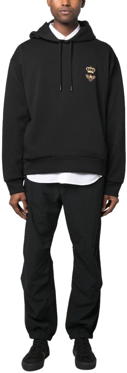 Dolce & Gabbana Heren Cotton jersey hoodie Zwart