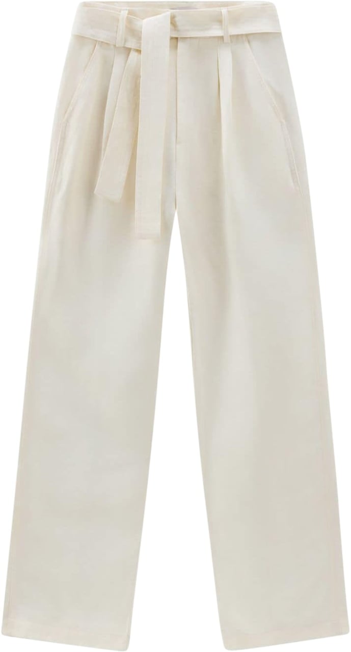 Woolrich Trousers White Wit